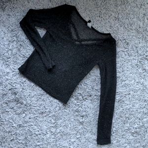 Forever 21 black sparkly shirt size x small